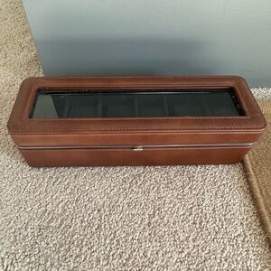 Brown Leather Watch Box